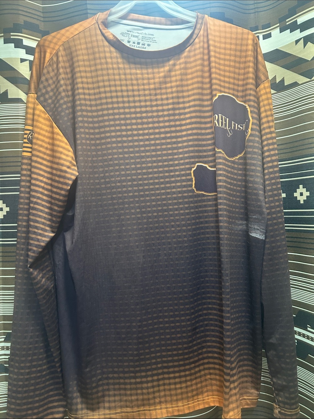 Brown Ombre Long-Sleeve Performance Tee